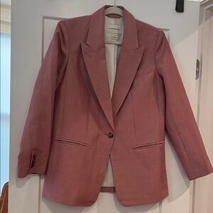 Club Monaco Pink Linen and Wool Blazer